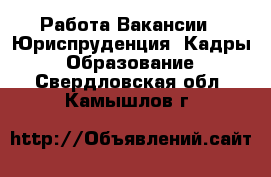 Работа Вакансии - Юриспруденция, Кадры, Образование. Свердловская обл.,Камышлов г.